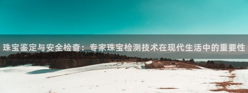 新宝5注册：珠宝鉴定与安全检查：专家珠宝检测技术在现代生活中的重要性