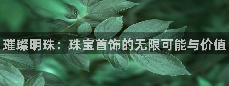 新宝5登录测速中心：璀璨明珠：珠宝首饰的无限可能与价值