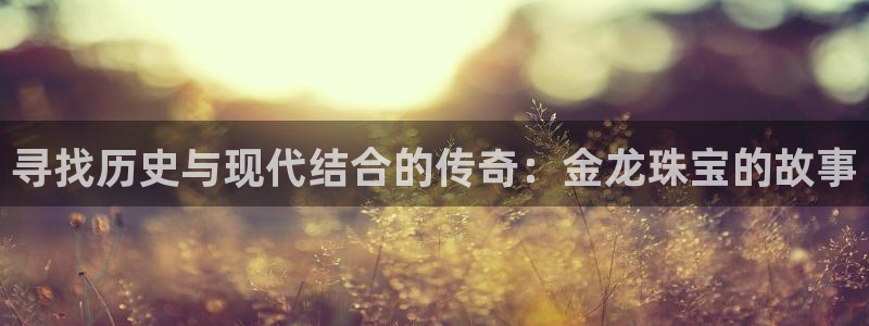 新宝gg5：寻找历史与现代结合的传奇：金龙珠宝的故事