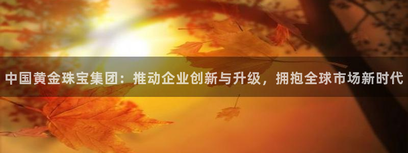 新宝5彩票娱乐平台：中国黄金珠宝集团：推动企业创新与升级，拥抱全球市场新时代