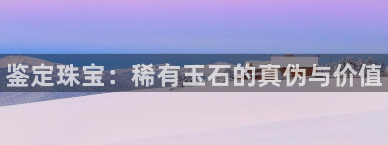 新宝5登录测速中心：鉴定珠宝：稀有玉石的真伪与价值